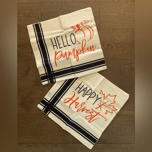 2 Fall Pillow Covers 18x18 Set of 2